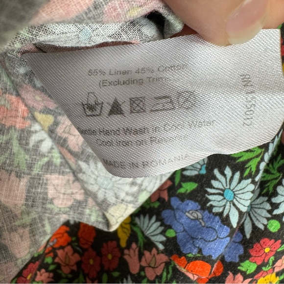 PERSEVERANCE Black Floral smocked Short Ruffled Skirt‎ Size 6 B - Picture 7 of 10